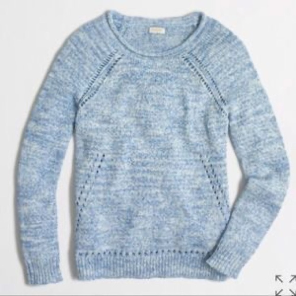 J. Crew Light Blue Marled Sweater Size Medium